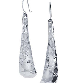 Hammered Teardrop Earrings 45mm