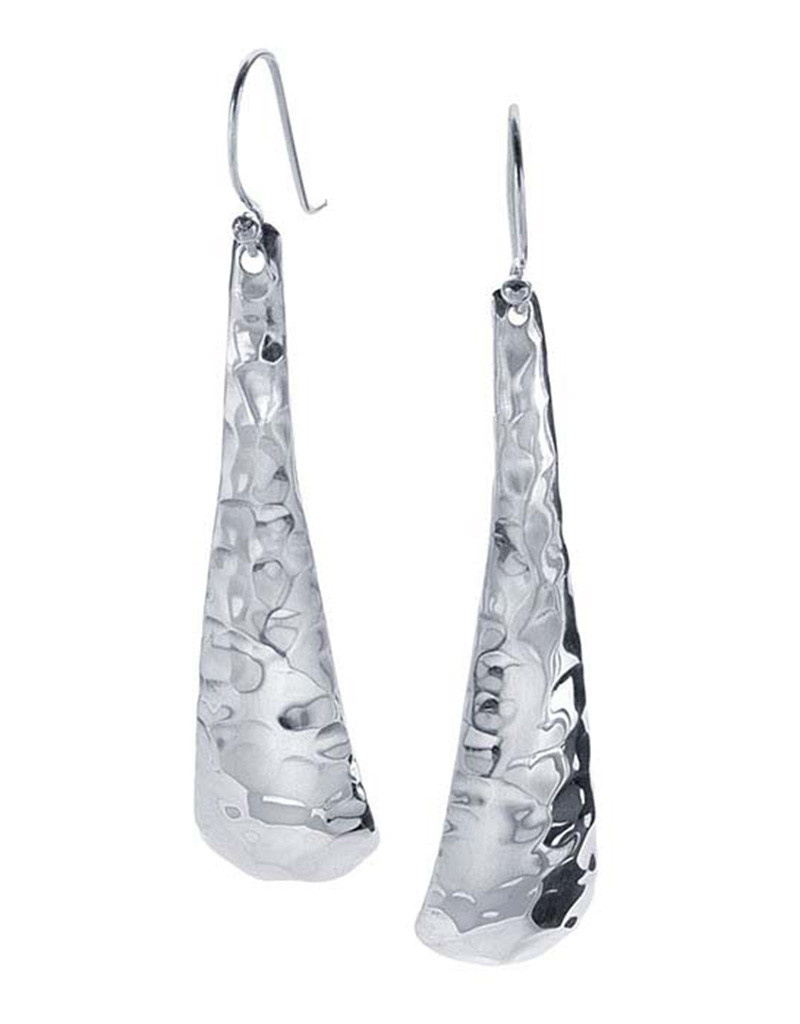 Hammered Teardrop Earrings 45mm