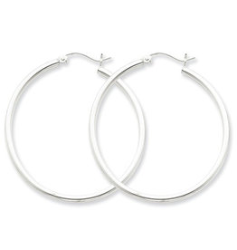 2mm Wide Hoop Earrings 39mm