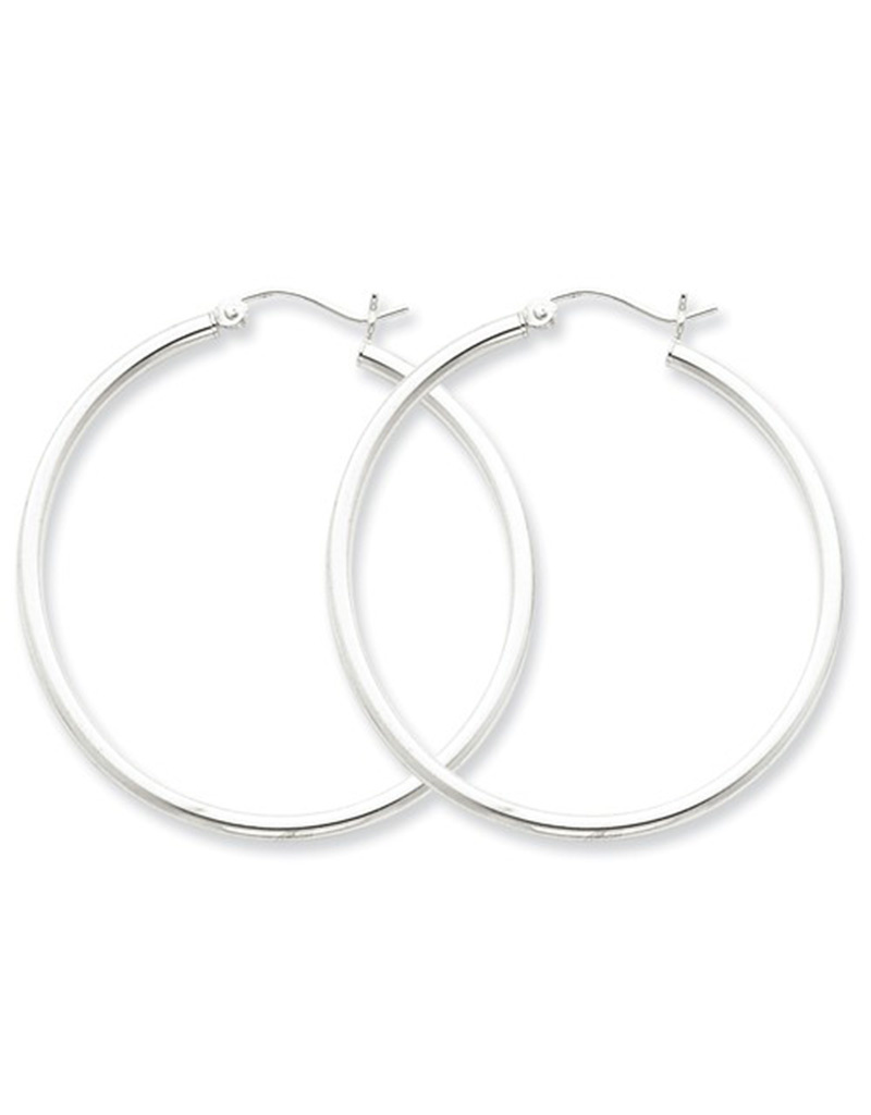 2mm Wide Hoop Earrings 39mm