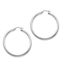 3mm Wide Hoop Earrings 45mm