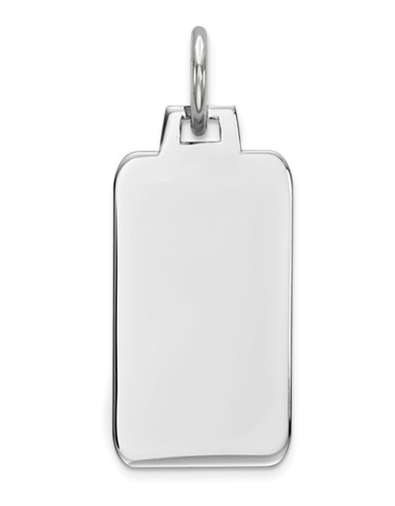 Rectangle ID Tag Pendant 16mm