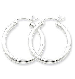 2.5mm Wide Hoop Earrings 25mm