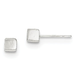 4mm Cube Stud Earrings