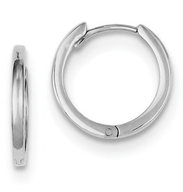 1.5mm Wide Flat Huggie Earrings 13mm