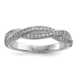 Braided Pave CZ Ring