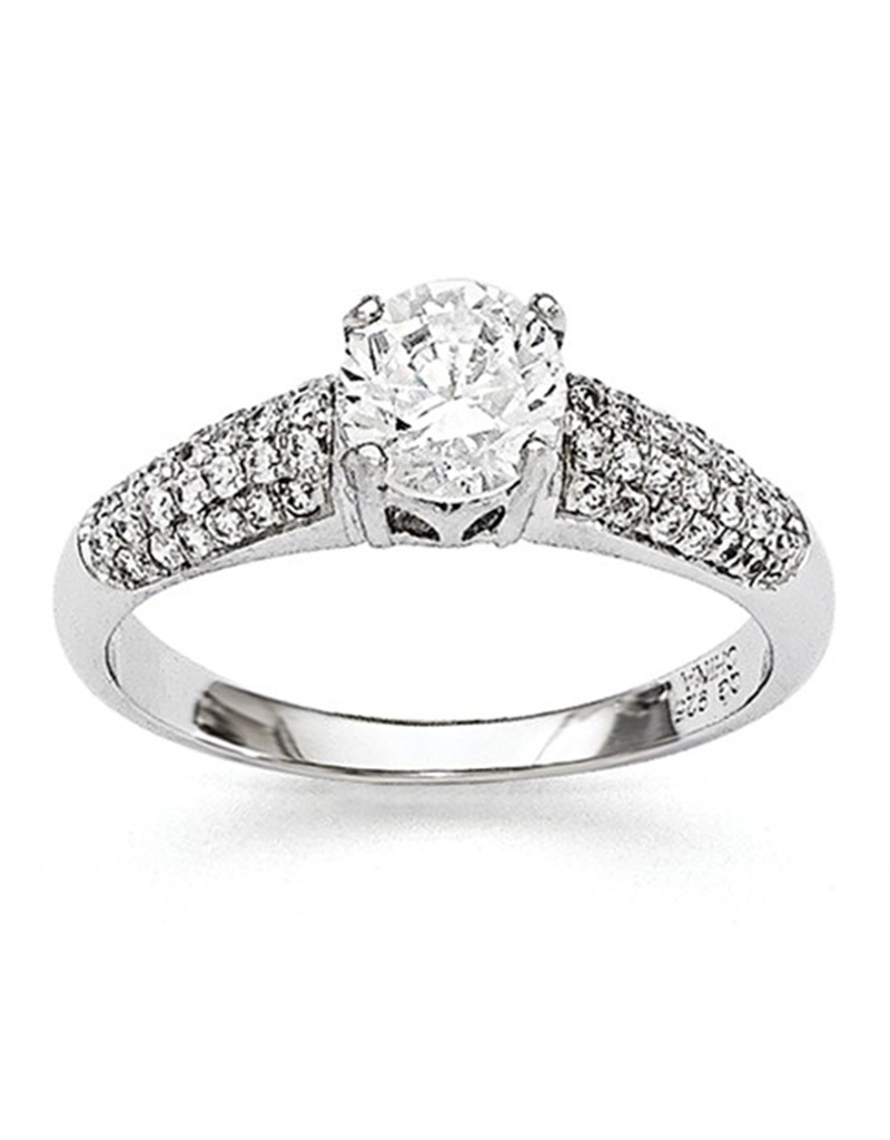 Pave with Round CZ Ring