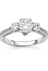 Sterling Silver Triple Round Cubic Zirconia Ring