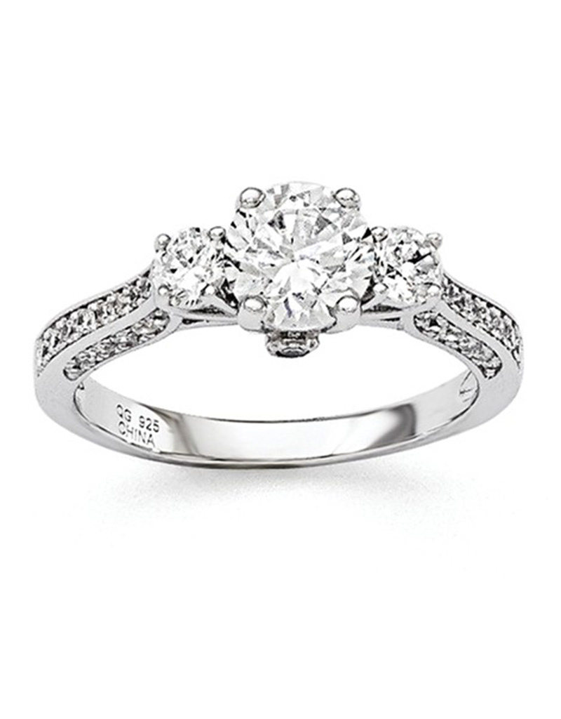 Triple Round CZ Ring