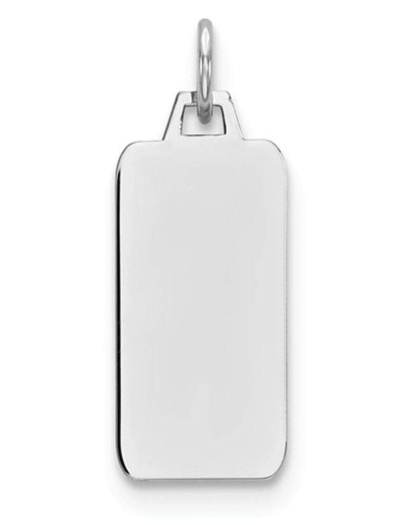 Rectangle ID Tag Pendant 18mm