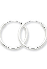 Sterling Silver Endless Hoop Earrings 20mm