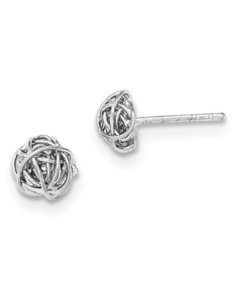 Wire Knot Stud Earrings 8mm