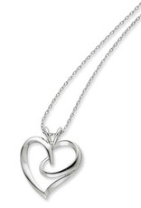 Sterling Silver "The Hugging Heart Necklace" 18"