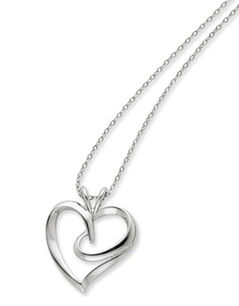 Sterling Silver "The Hugging Heart Necklace" 18"