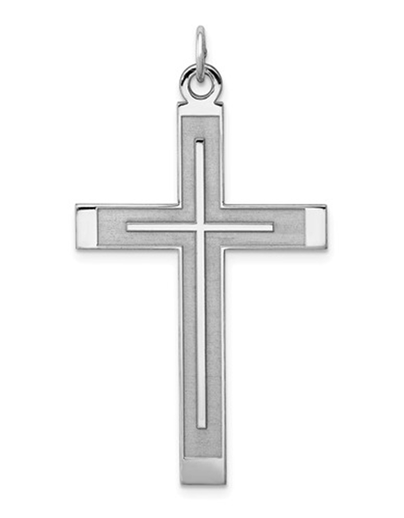 Laser Designed Cross Pendant 38mm