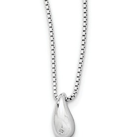 Teardrop with Diamond Necklace