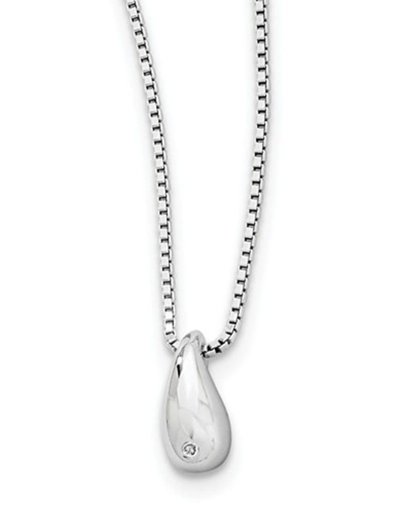 Teardrop with Diamond Necklace