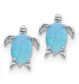 Turtle Opal Stud Earrings12mm *quaqe7435