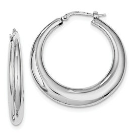 Puffed Hoop Earrings 38mm