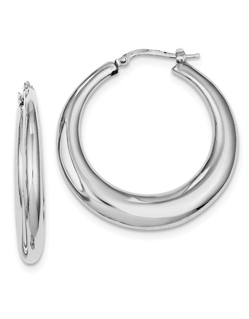 Puffed Hoop Earrings 38mm
