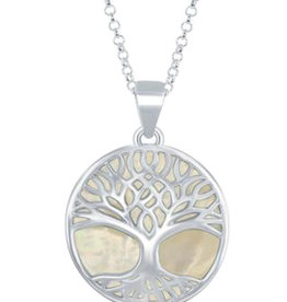 Tree of Life MOP Necklace 18"