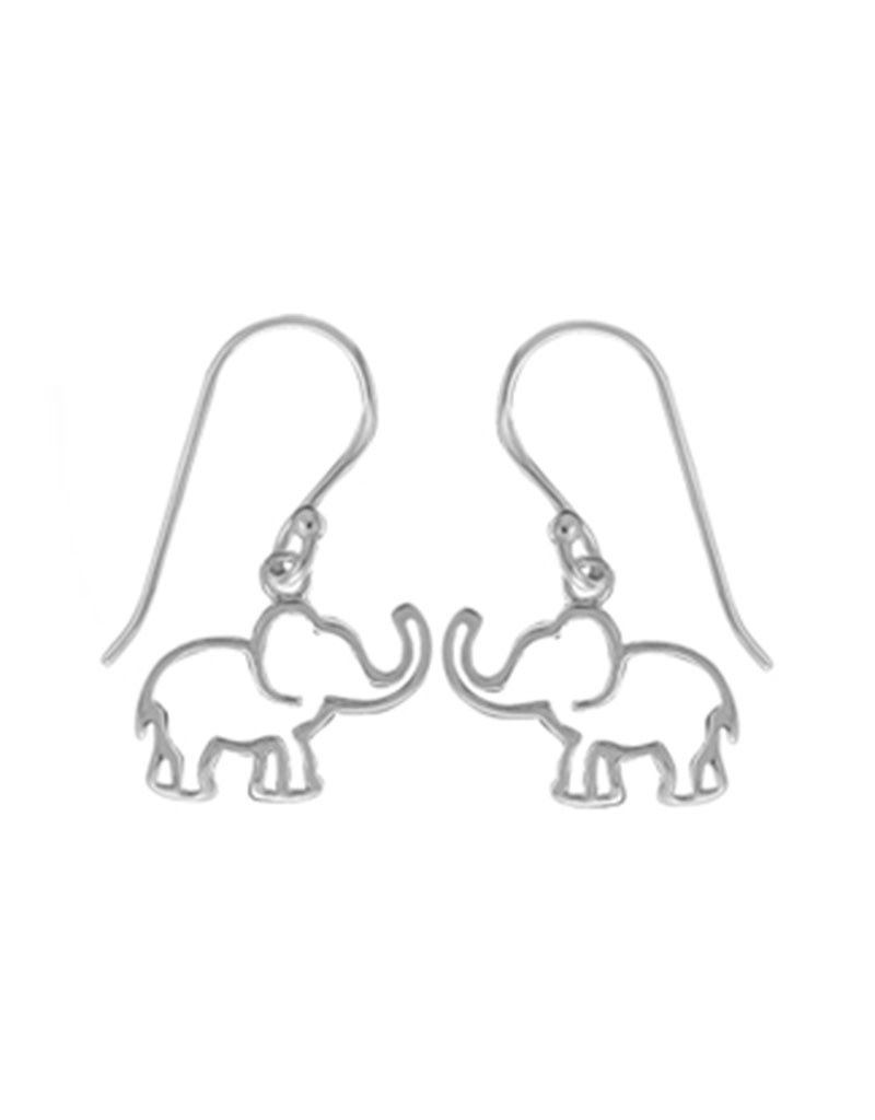 Elephant Outline Earrings 10mm