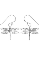 Sterling Silver Dragonfly Earrings 14mm