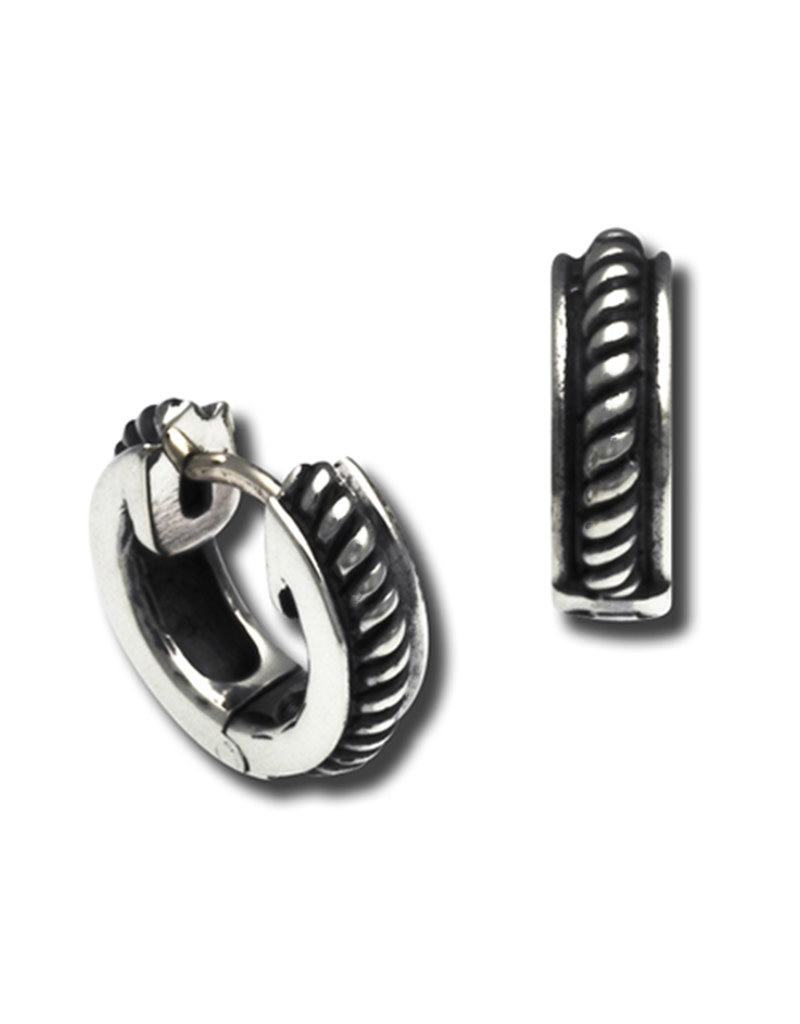 ZINA Zina Sterling Silver Mini Rope Huggie Earrings 12mm