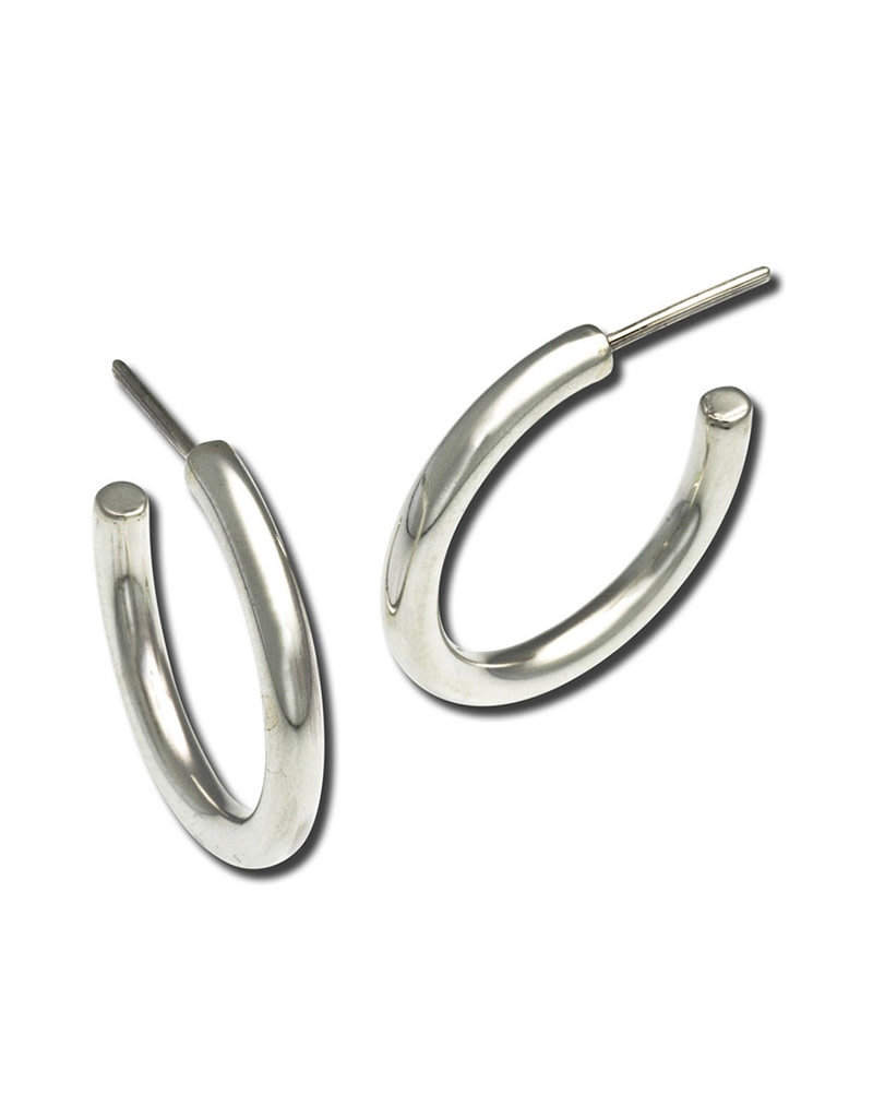 ZINA Zina Sterling Silver 3/4 Hoop Earrings 25mm