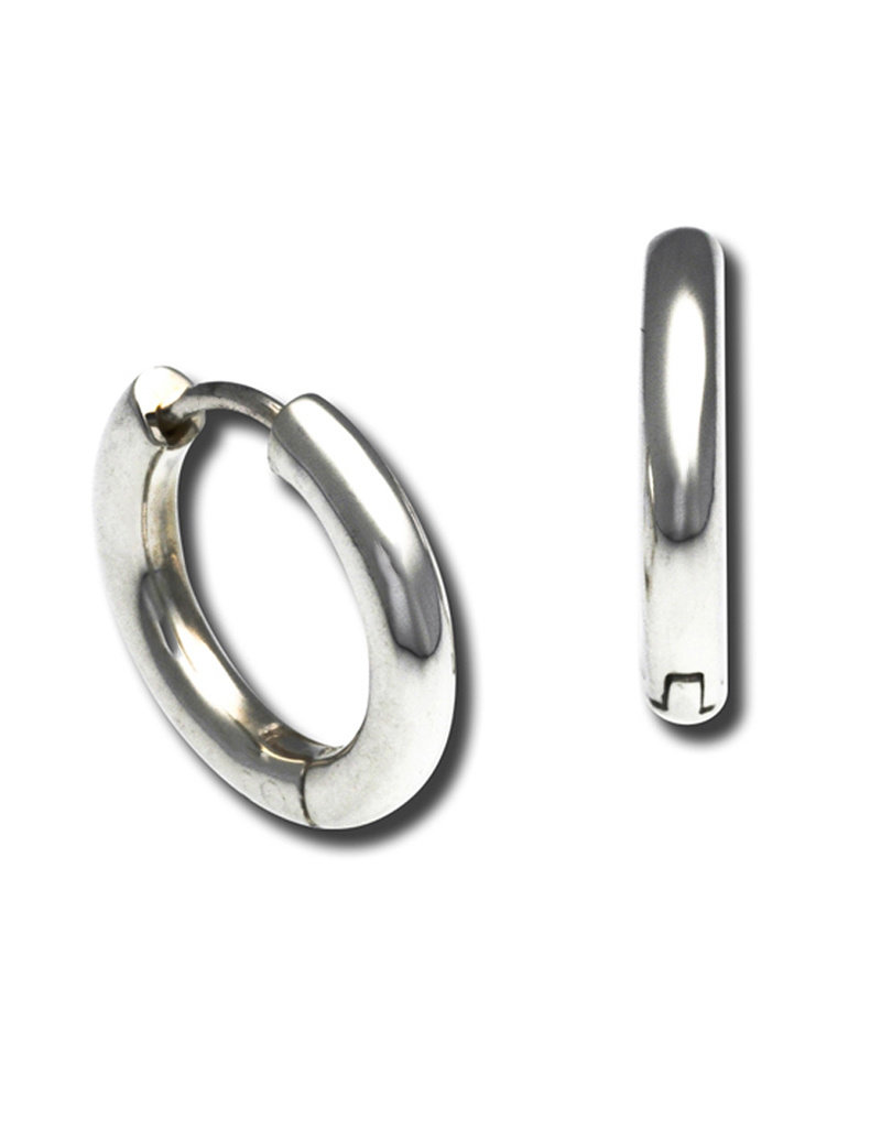 ZINA Zina Sterling Silver Round Hinged Hoop Earrings 25mm