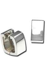 ZINA Zina Sterling Silver Square Huggie Earrings 15mm