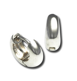 ZINA Round Tapered Huggie Earrings 12mm