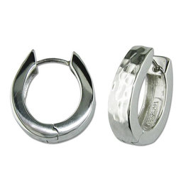 ZINA Hammered Hinged Hoop Earrings 20mm