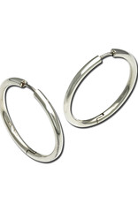 ZINA Zina Sterling Silver Round Hinged Hoop Earrings 45mm
