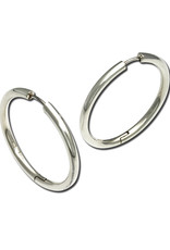 ZINA Zina Sterling Silver Round Hinged Hoop Earrings 35mm