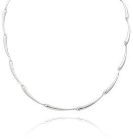 ZINA Curved Bar Link Necklace 17"