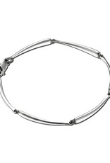 ZINA Zina Sterling Silver Curved Bar Link Bracelet 7"