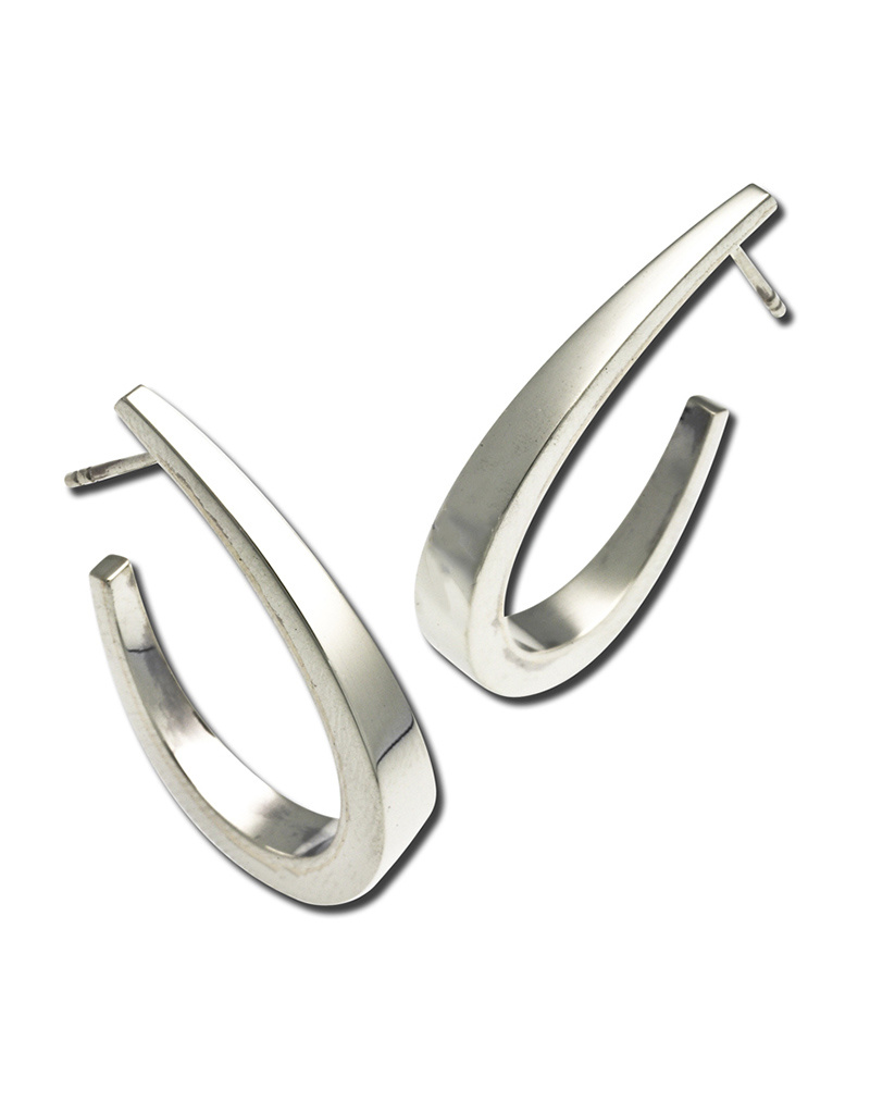 ZINA J-Shaped Post Earrings 35mm