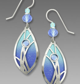 Blue/Aqua Petal Earrings