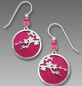 Fuchsia Cherry Blossom Earrings