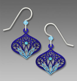 Moroccan-Style Blue Drop Earrings