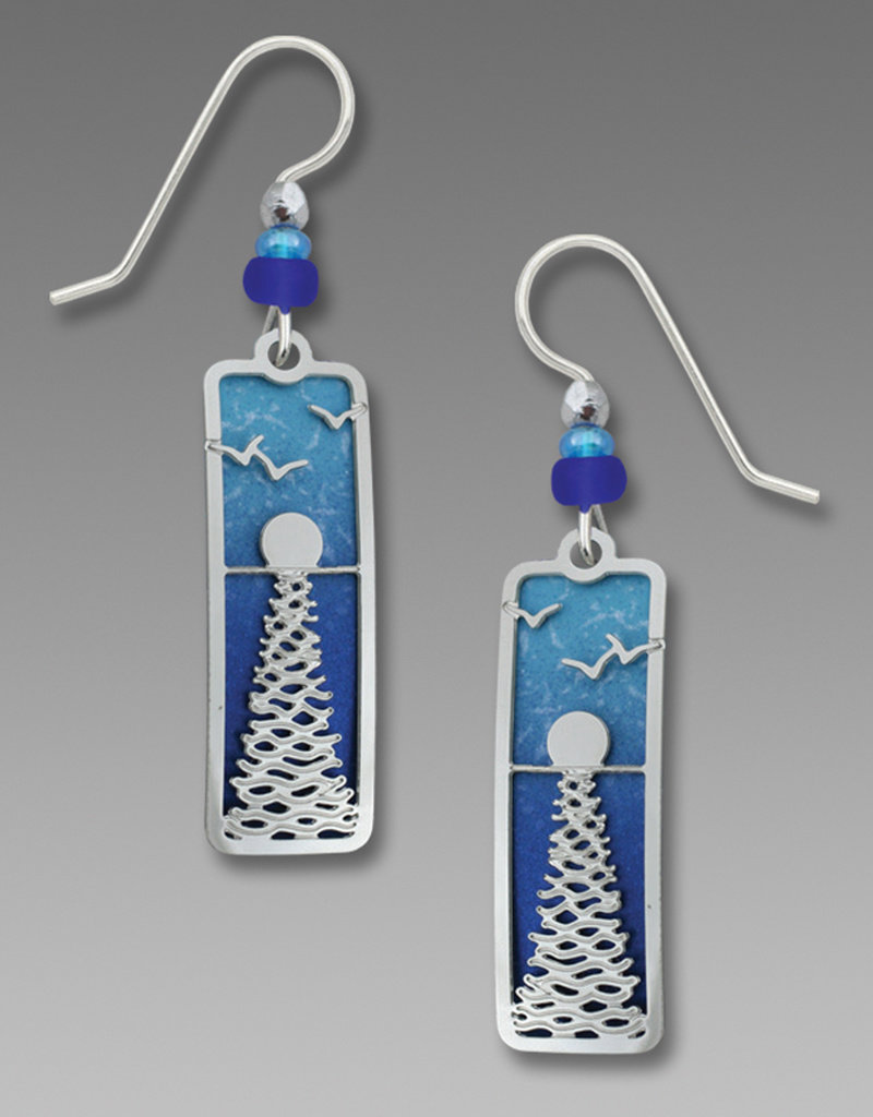 Sun Reflection on Blue Ocean Earrings