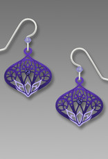 Purple Moroccan-Style Filigree Drop Earrings