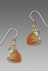 Long-Haired Orange Tabby Cat Earrings