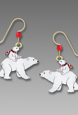 Polar Bear and Cub Earrings