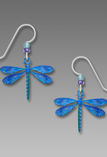 Blue Dragonfly Print Earrings
