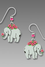 Elephant with Flowers Earrings