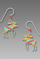 Colorful Pattern Moose Earrings