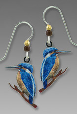Kingfisher on Branch Earrings