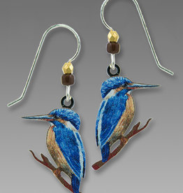 Kingfisher on Branch Earrings